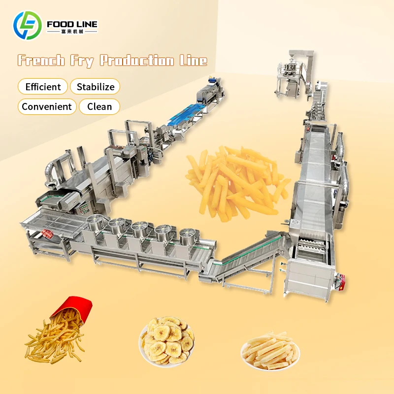 Customize Stainless Steel Potato Processing Production Line For Potato Chips And French Fries Industrial Commercial Snack Making
