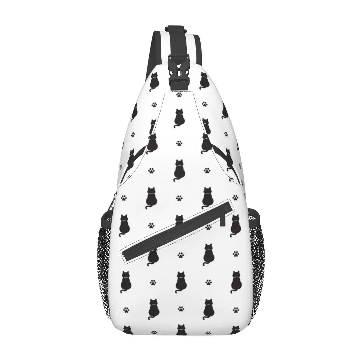 Cat Animal Paw Crossbody Sling Bags Cool Chest Bag cute anime Shoulder Backpack Daypack for Travel Hiking Camping Satchel