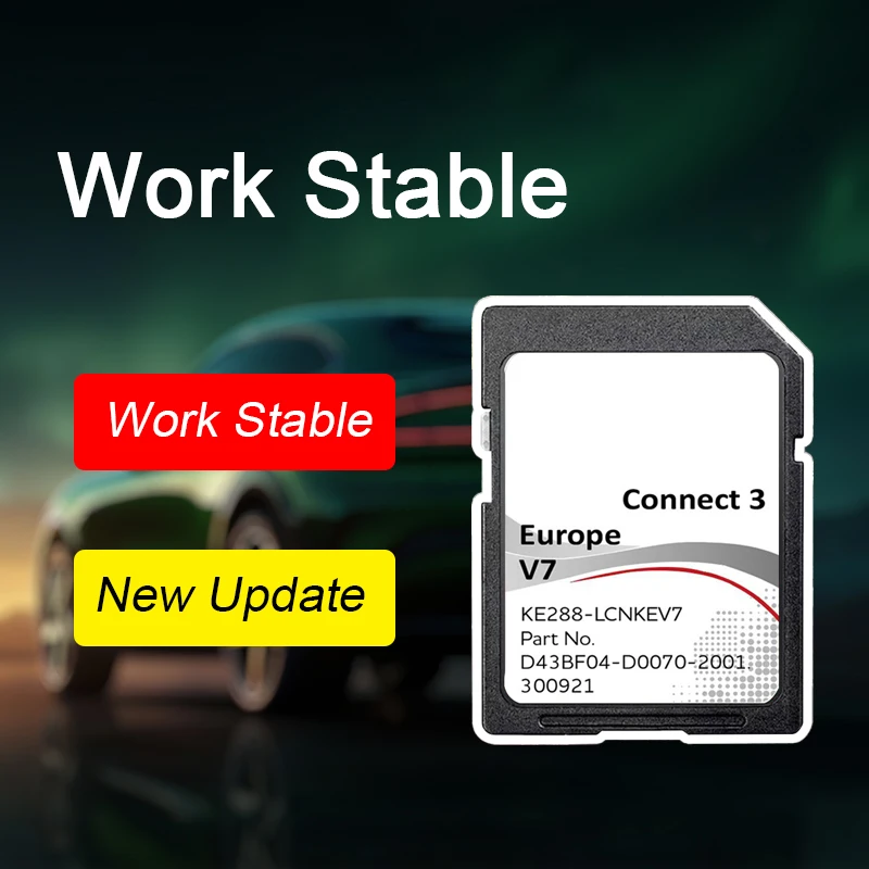 2025 أحدث تحديث خريطة Connect 3 V7 Sat Nav SD Europ لسيارة Nissan Juke Note Leaf Navigation GPS Card