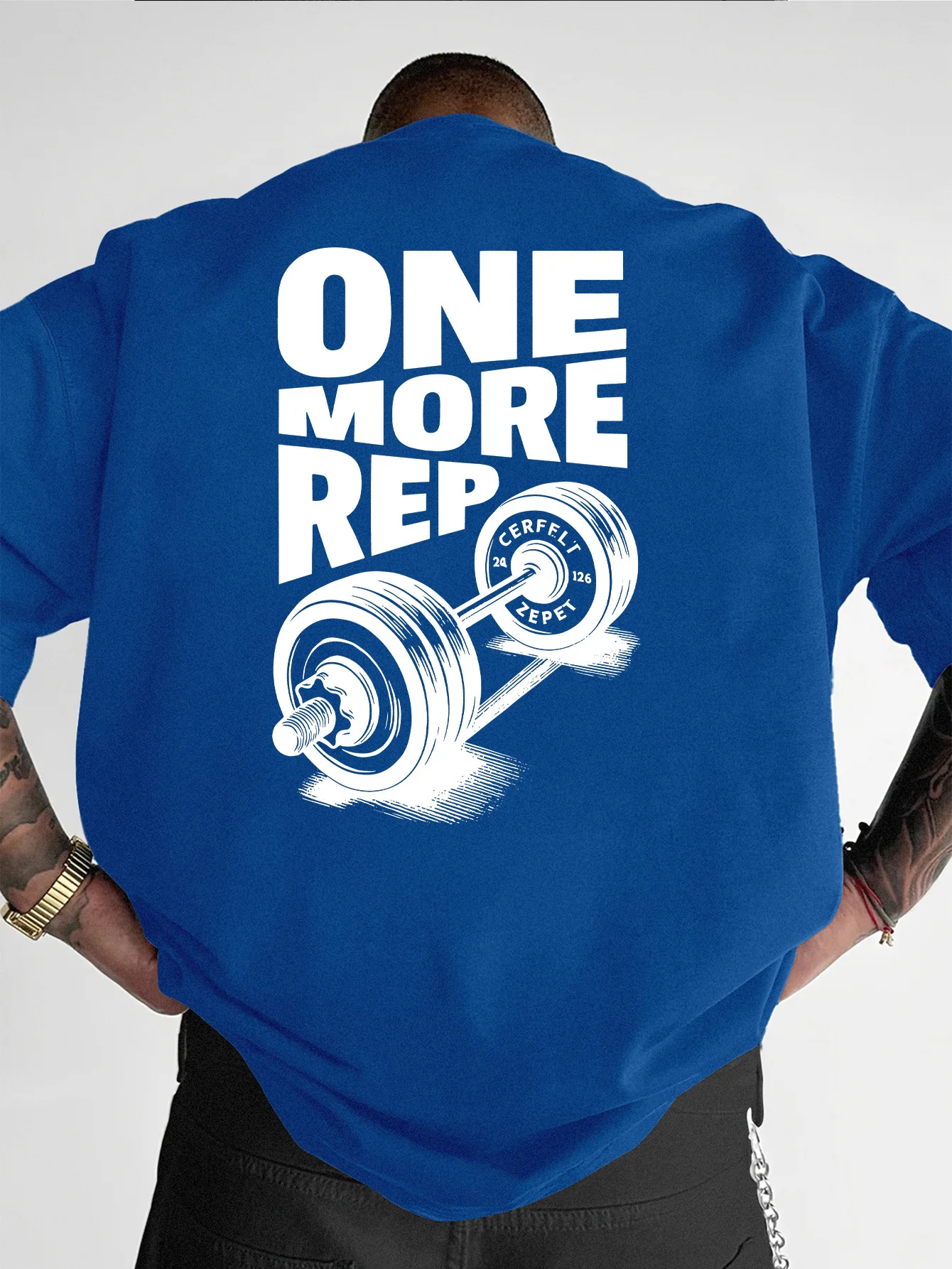 Heren T-shirt Vintage Grappige Gym Workout EEN MEER REP Gewichtheffen Vrouwen Streetwear Katoen Oversized Tees Korte Mouw Losse Top