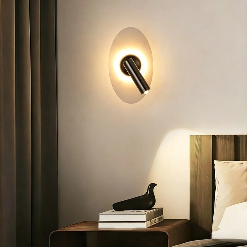 

Spanish Marble Wall Lamp Modern High-end Rotatable LED Reading Light Bedside Atmosphere Sconce for Bedroom Hotel indoor Decor