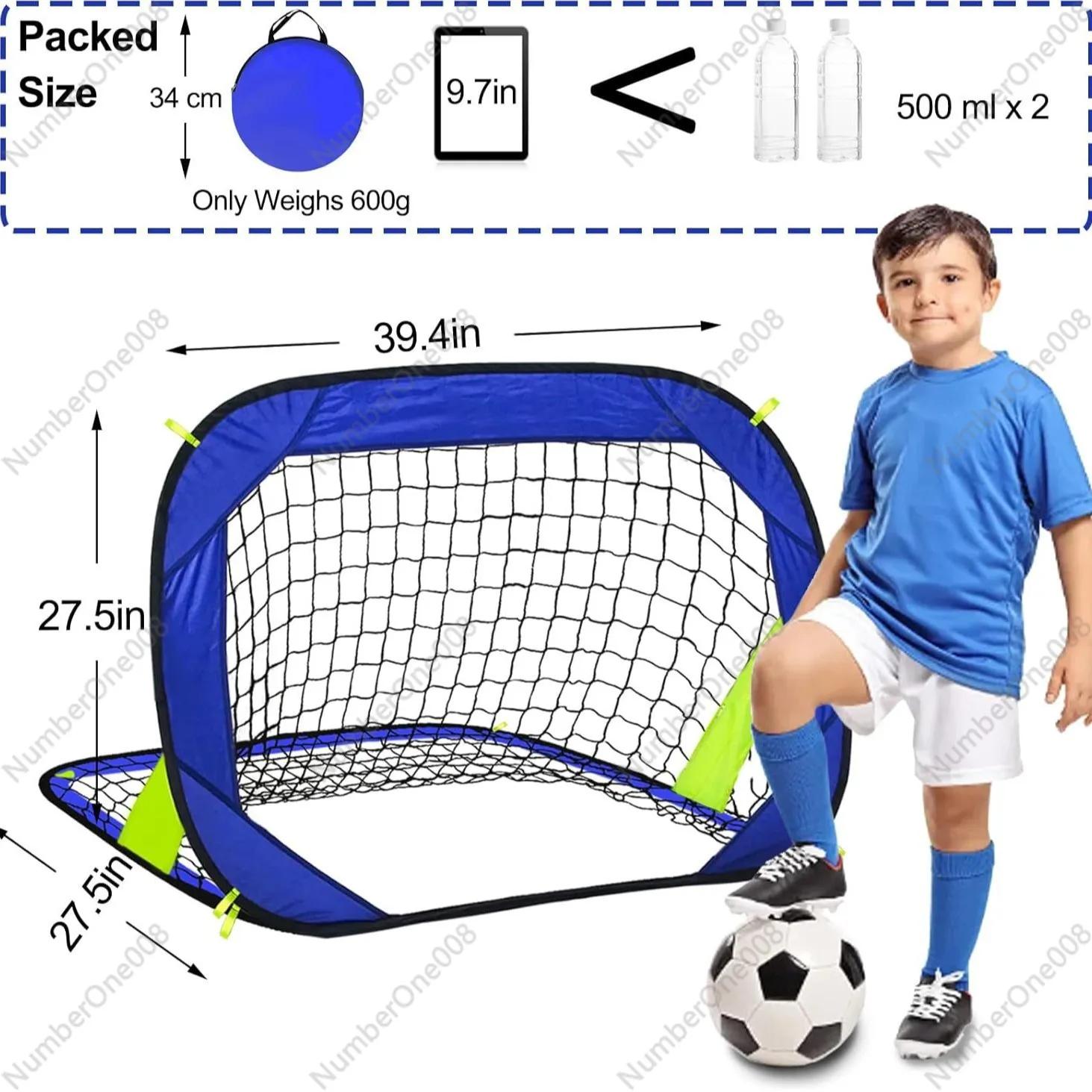 Portable football gate flat iron foldable football net is convenient for professional and high performance