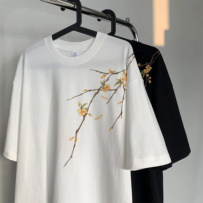 Summer New Floral PatternT-shirt 2024 Trendy Women Men Short Sleeve Harajuku Tshirts Trendy Male Tee Loose Tops