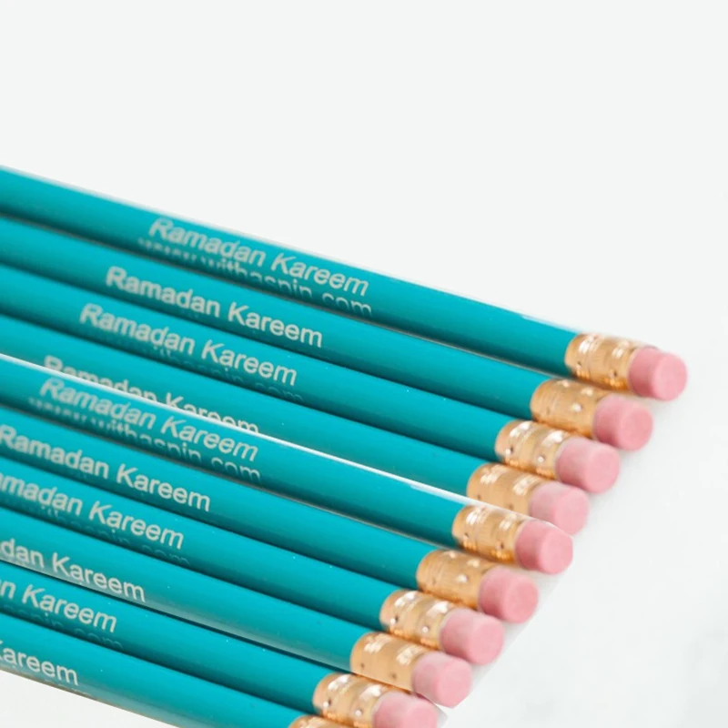 10pcs Ramadan Kareem Pencils boy girl Eid Mubarak gift Muslim Islamic Eid al-Fitr Children kid Eidi teacher student present