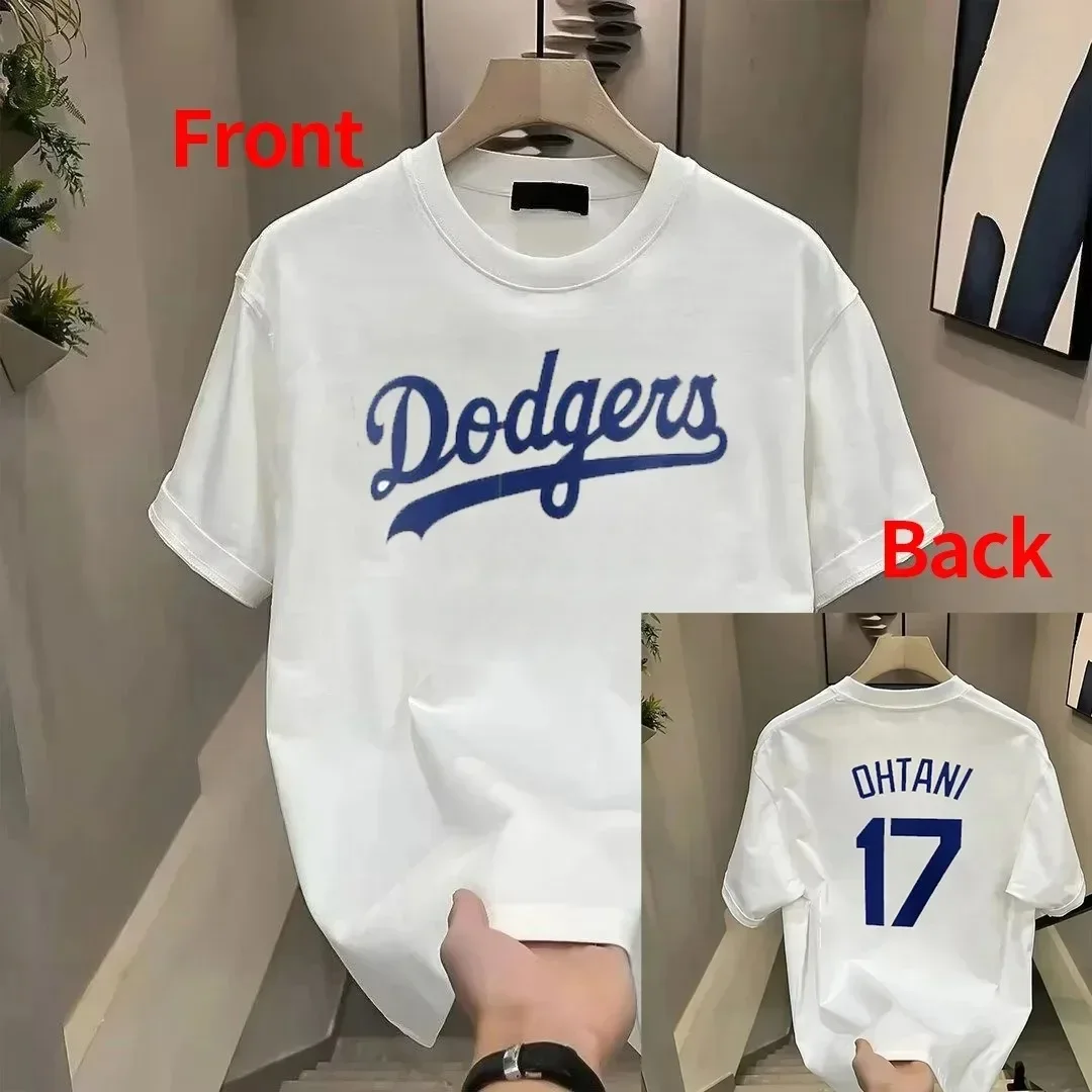 Mens T-shirts 2024 Hot Sale Los Angeles Dodgers Number 17 Tshirt Pure Cotton Training Top Sport Short Sleeve Baseball Jersey