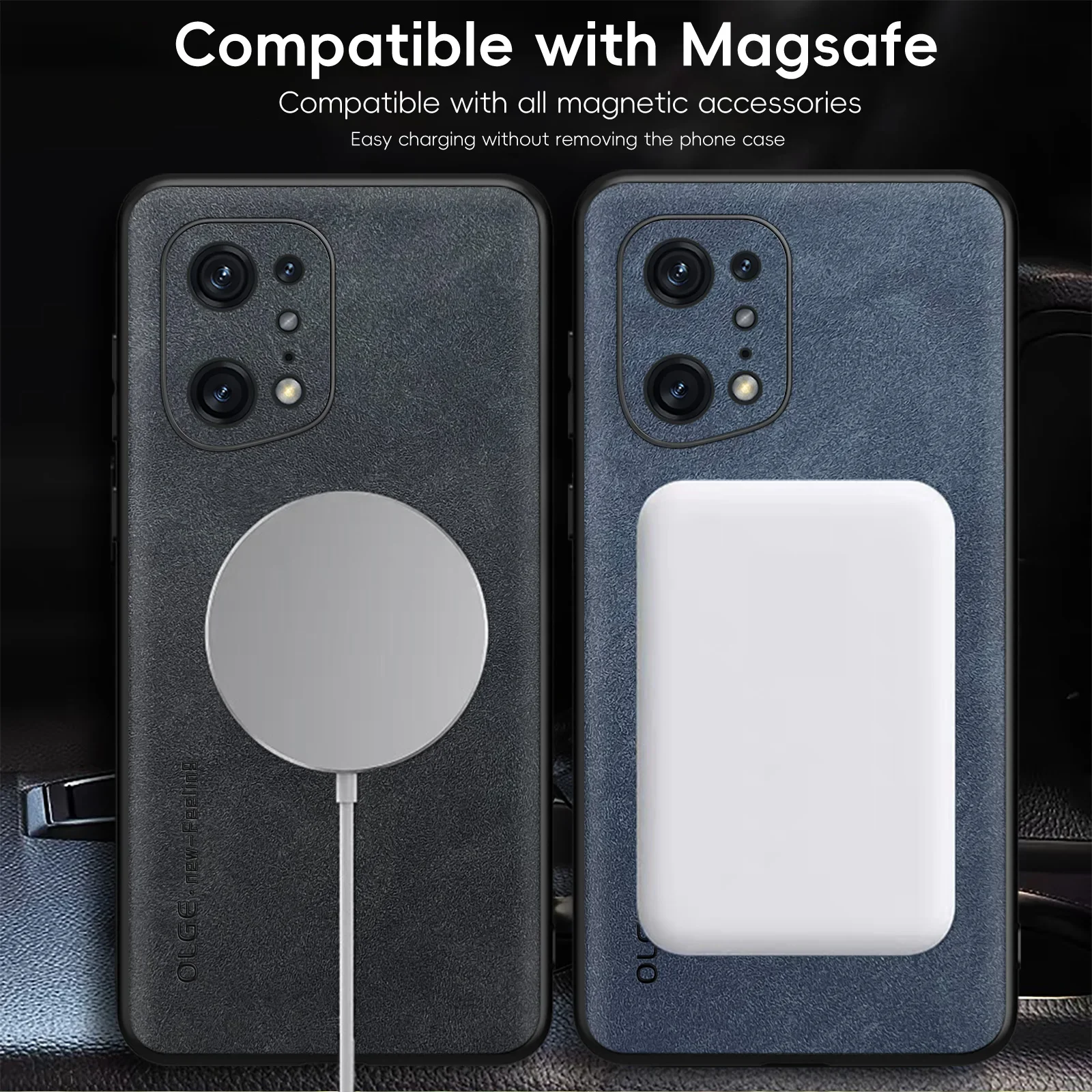 Magnetic Retro Leather Soft Case For OPPO Find X5 Pro X5Pro Wireless Charging Phone Case Cover