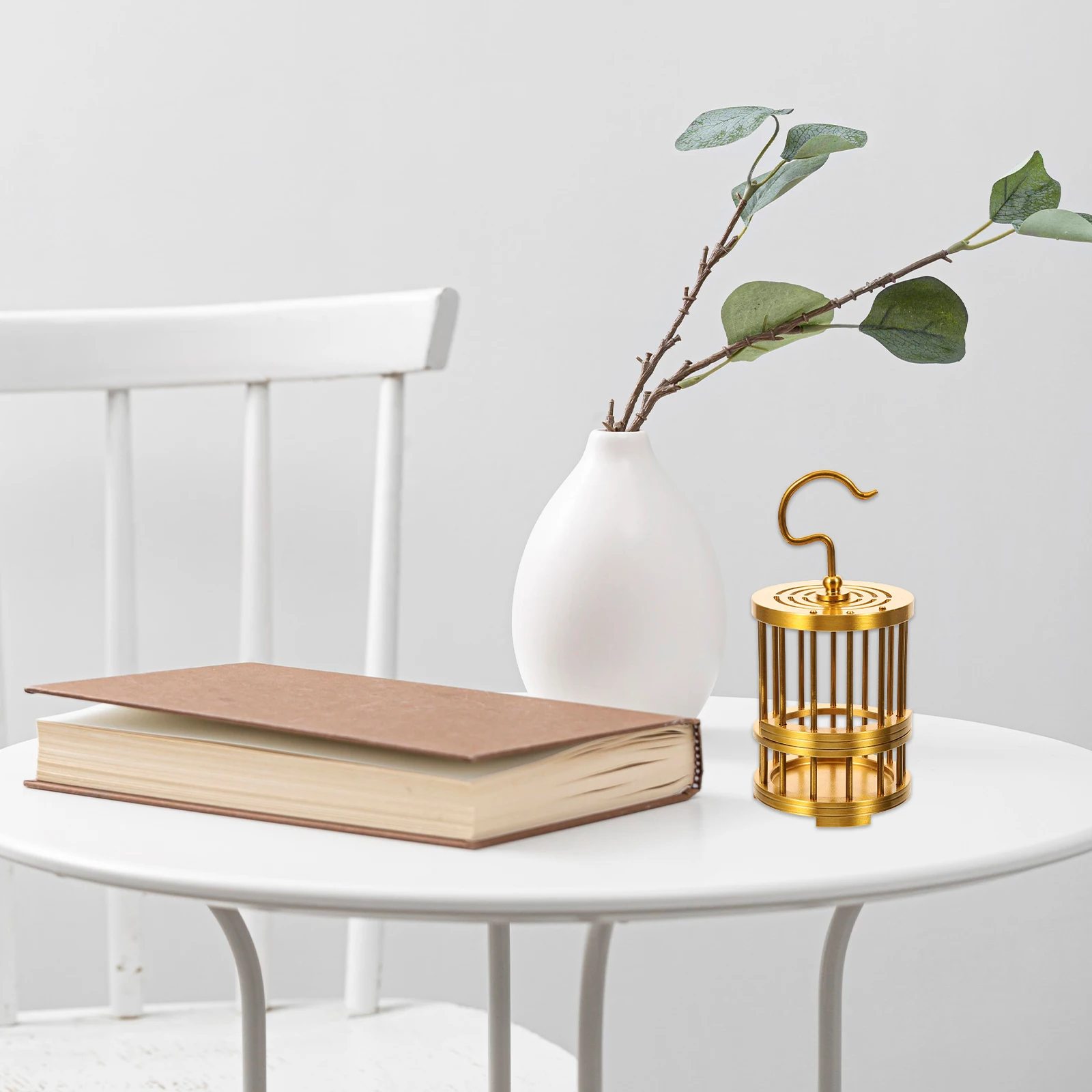 

Vintage Brass Bird Cage Hanging Cage for Small Pets Crickets Hamsters Grasshoppers Decorative Bird Nest Ornament