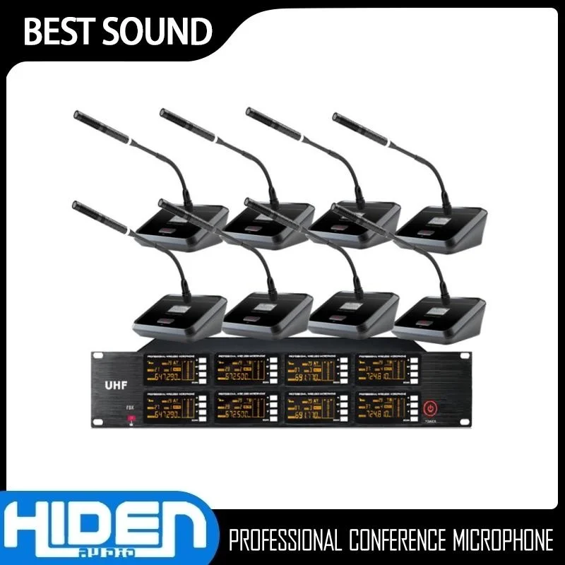 TS-9008NL New Cardioid orientation Wreless Microphone Professional Conference Microphone Gooseneck Condenser Desktop U-band FM