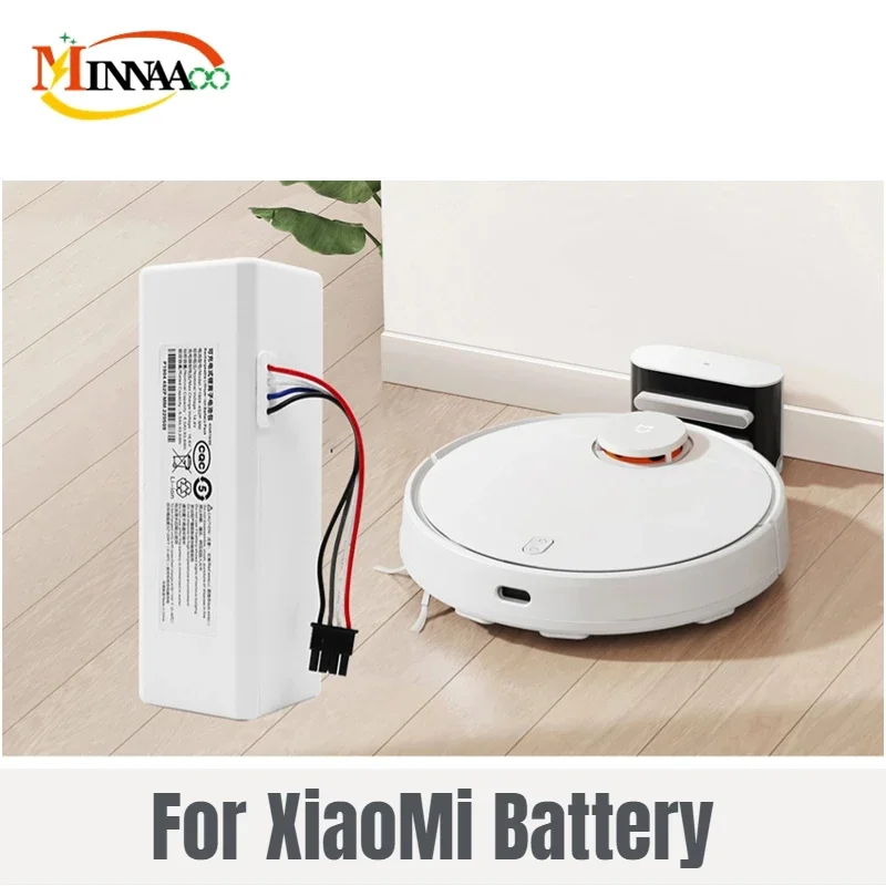 

New 2024 riginal 14.4V 12800mAh Battery For Xiaomi Mijia 1C STYTJ01ZHM Robot Vacuum Mop Cleaner Accessories Parts