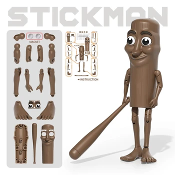 Stress Relieving Model Toy Tung Tung Sahur Multi Joint Movable Handmade Model DIY…