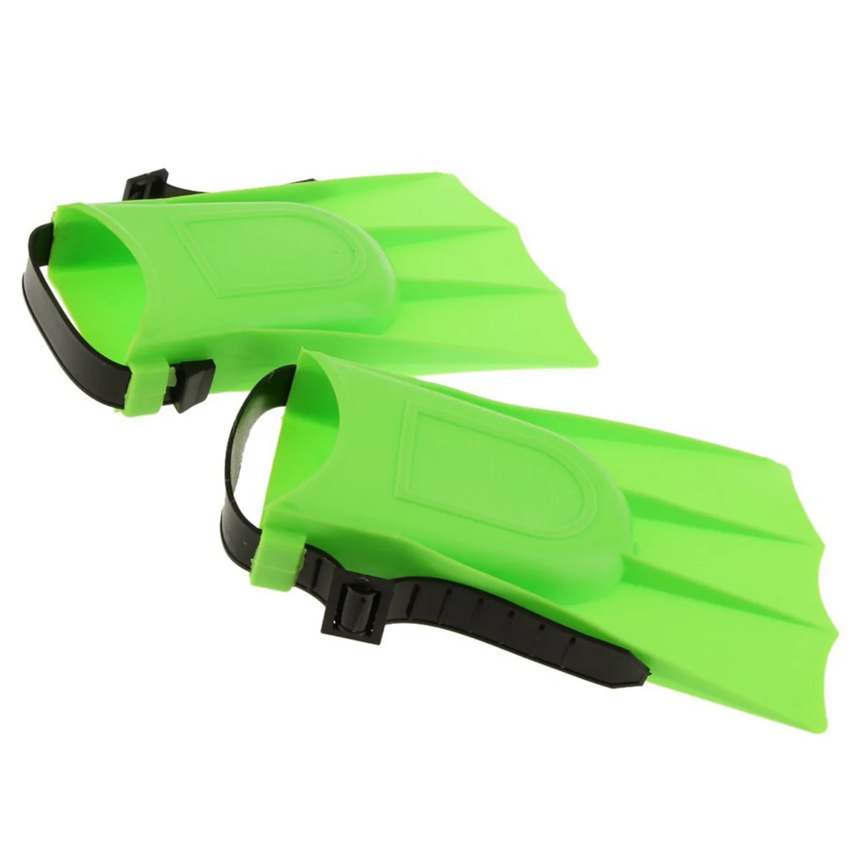 BAAU 6x Kids Adults Adjustable Fins Swimming Diving Swimming Fins - Green, S: 25-30