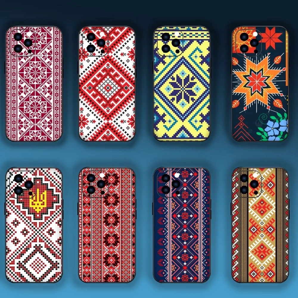 U-Ukraine O-Ornament Pattern Phone Case For Xiaomi 12 11 Pro K40Pro Redmi Note7 8 9 Black Shell