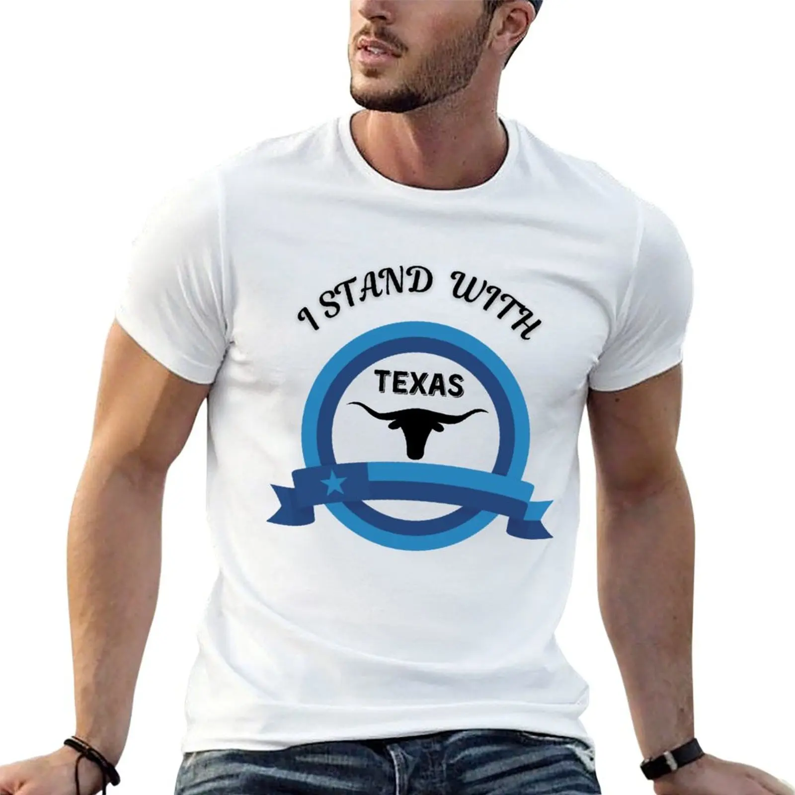 I Stand With Texas T-Shirt cotton t shirts high quality man t shirt cotton man t shirt luxury T-shirt