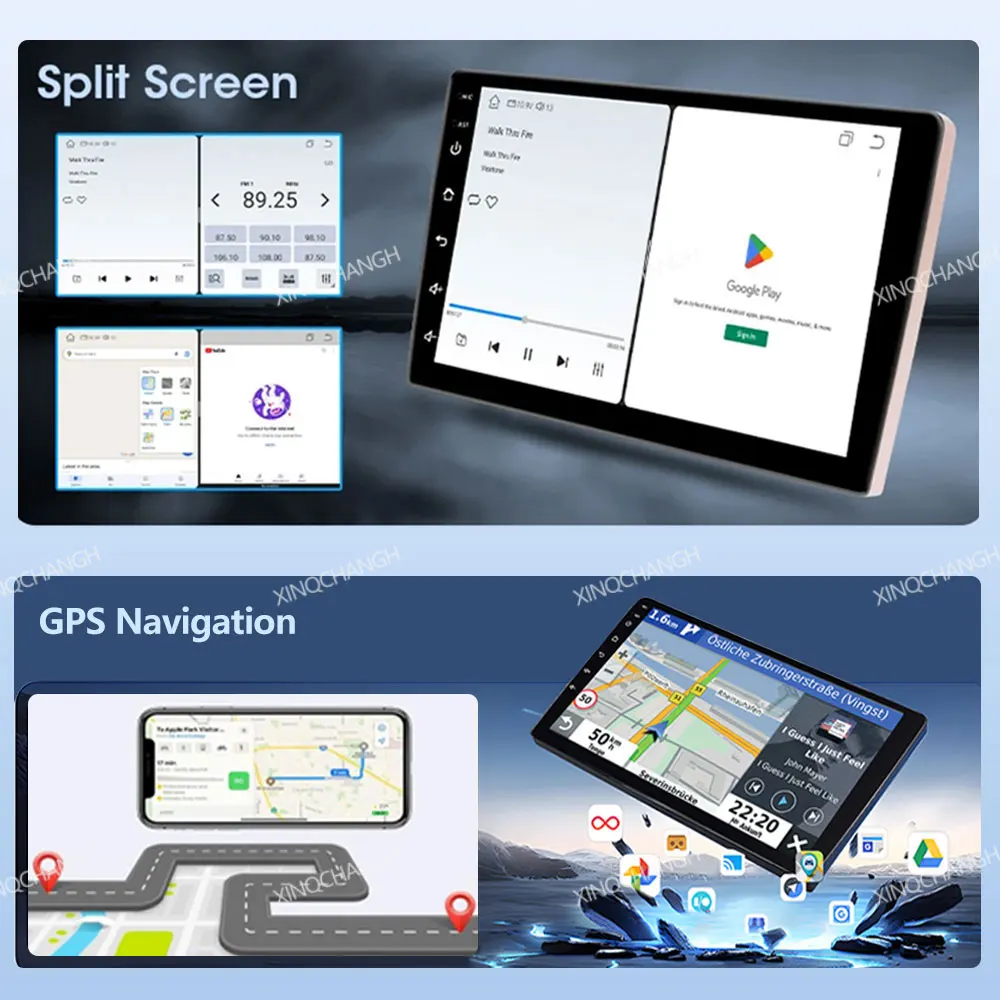 راديو سيارة أندرويد 15 لسيارة جيب رينيجيد 2016 - 2020 QLED Carplay Auto Qualcomm 2DIN مشغل فيديو ستيريو الوسائط المتعددة 4G WIFI BT GPS