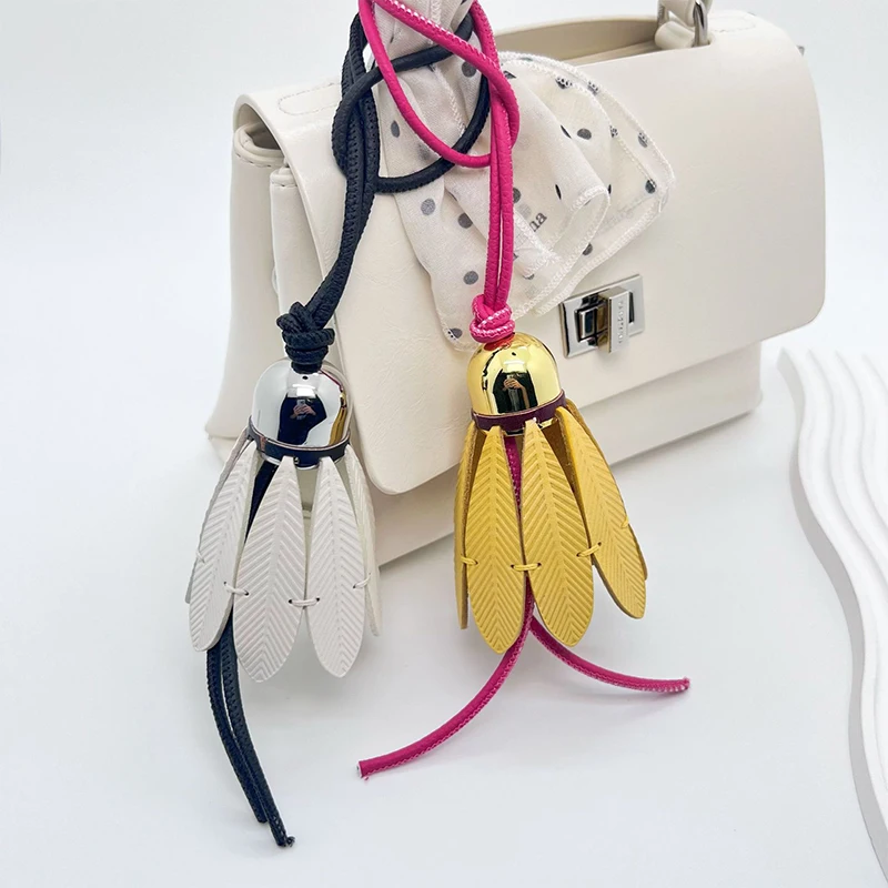 

Badminton Genuine Leather Pendant Bag Ornaments Badminton Pendant Gift Bag Pendant High-end Luxury Gift Niche Bag Accessories