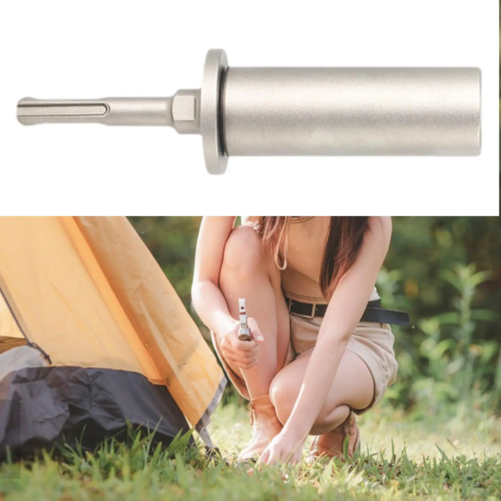 

Ground Rod Driver Steel Drill Driver 29 mm for Hammer Drill Fence Post