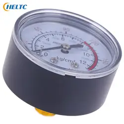 Bar Air Pressure Gauge 13mm 1/4 BSP Thread 0-180 PSI 0-12 Manometer Double Scale For Air Compressor