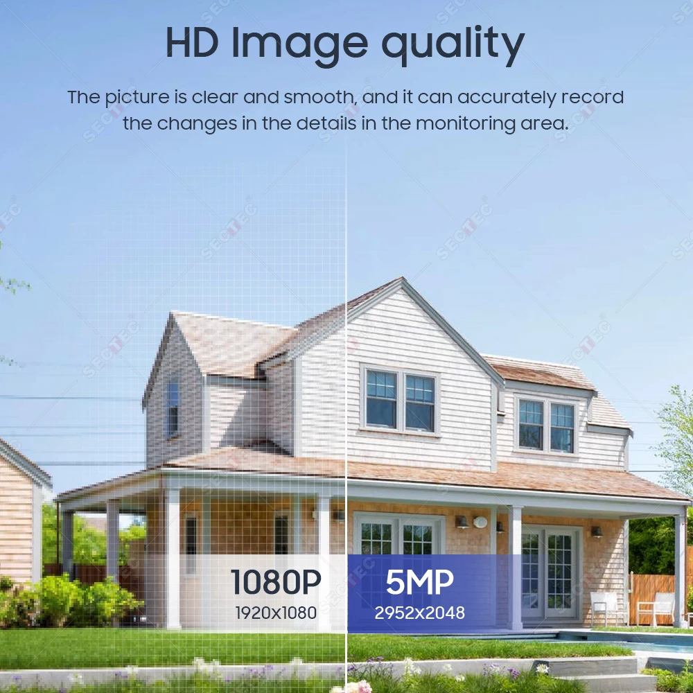 Sectec 5MP HD Panoramic CCTV IP Camera 30x Two-way Audio CCTV Security Wireless PTZ Camera 30x Zoom Optical Zoom Network Camera