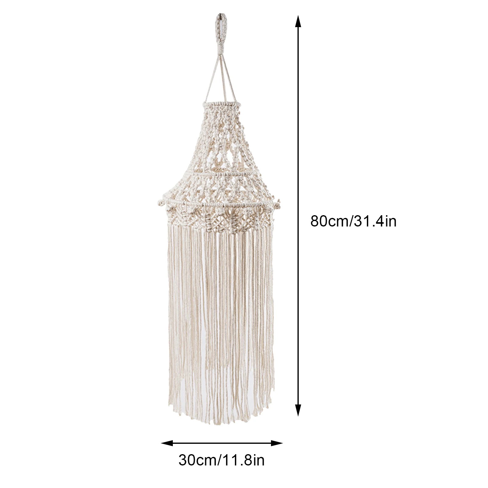 Paralume in macramè intrecciato a mano squisito Boho lampada a sospensione copertura lampadario di casa in famiglia Hotel decorazione di cerimonia