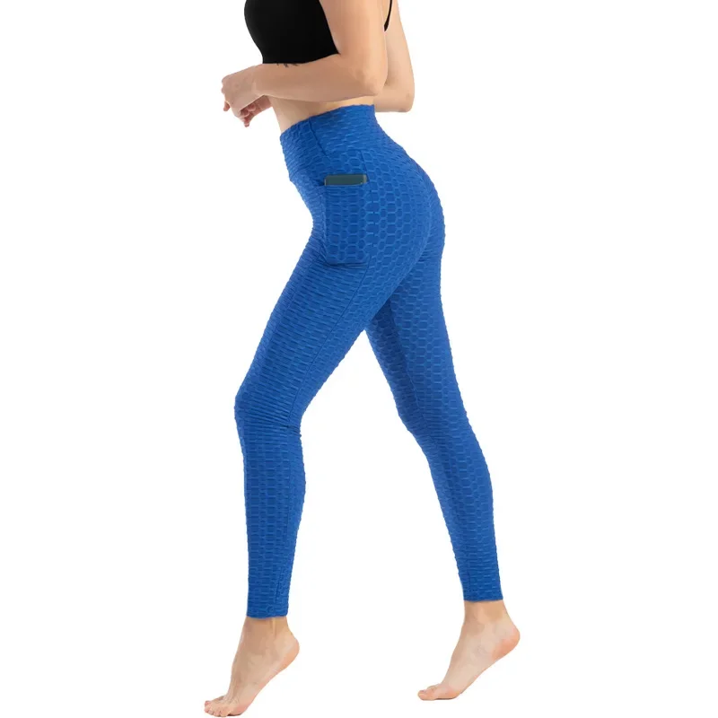 Frauen Mode Tasche Blase Hosen Stretchy Dünne Leggings Gym Laufen Radfahren Fitness Hosen Hohe Taille Hüfte Lift Leggings Weibliche – Detail 27