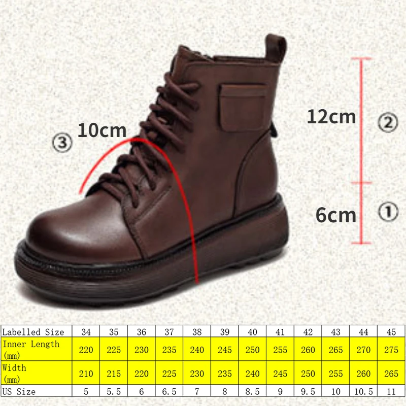 Koznoy 6cm Retro mokasyny wysokiej marki moda bydlęca prawdziwa skóra botki platforma sznurowane damskie buty wiosenne jesienne mieszkania