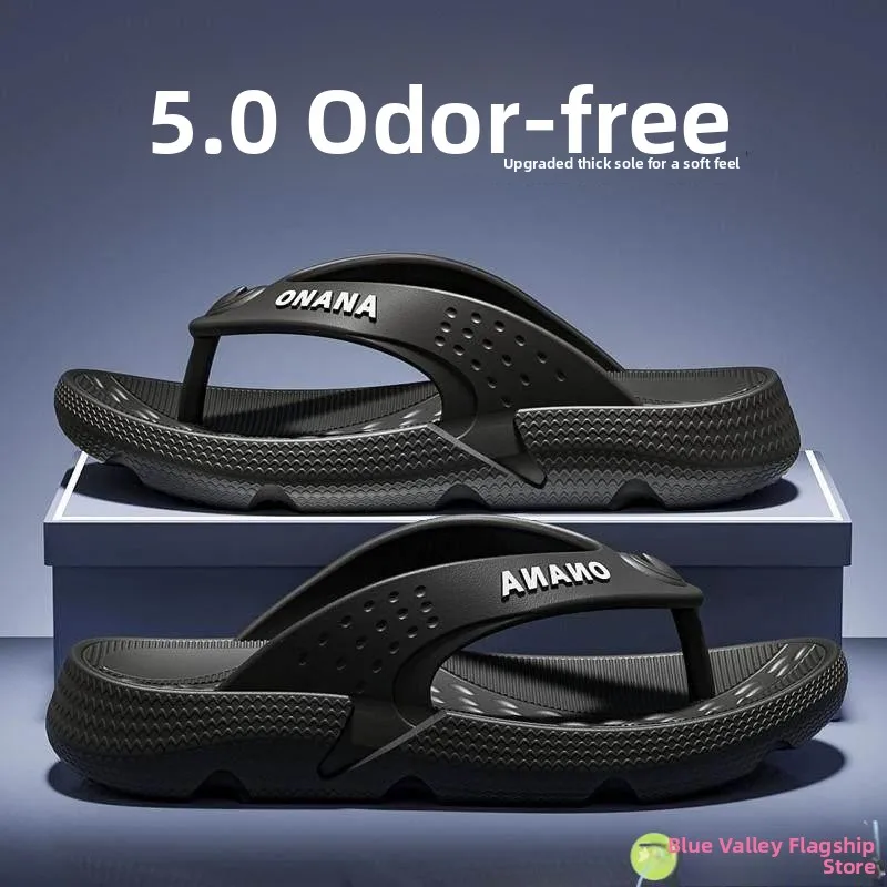 

Men's Bathroom Slippers Indoor Home Use Summer Anti-Slip Soft Bottom Outdoor Wearable Couple's Home Shoes Casual Style EVA