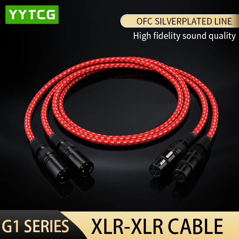 YYTCG Hifi kabel XLR wysokiej jakości 3 Pin 2 XLR męski na 2 XLR żeński kabel audio 1m 2m 3m 5m