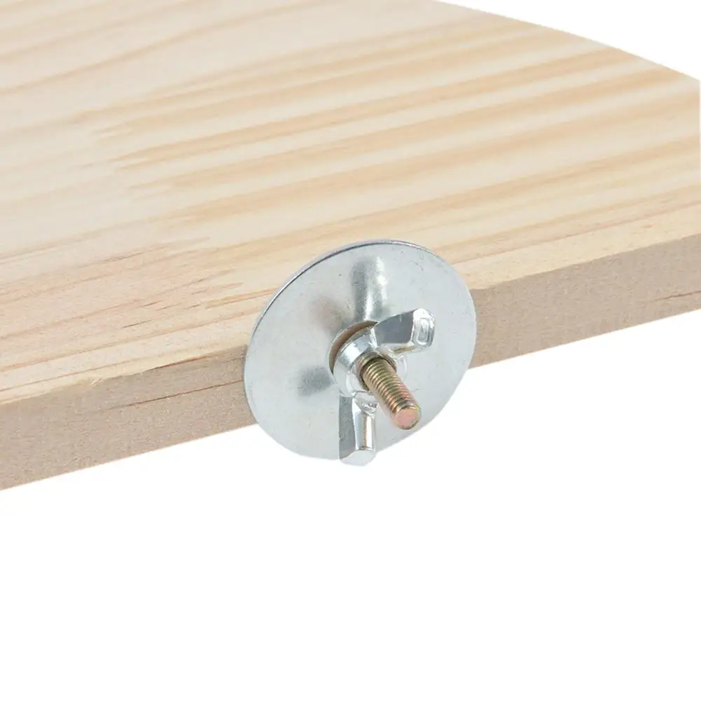 Wooden Platform Stand Rack Fan-shaped Perches Bird Cage Toys For Hamster Parrot Chinchilla Squirrel