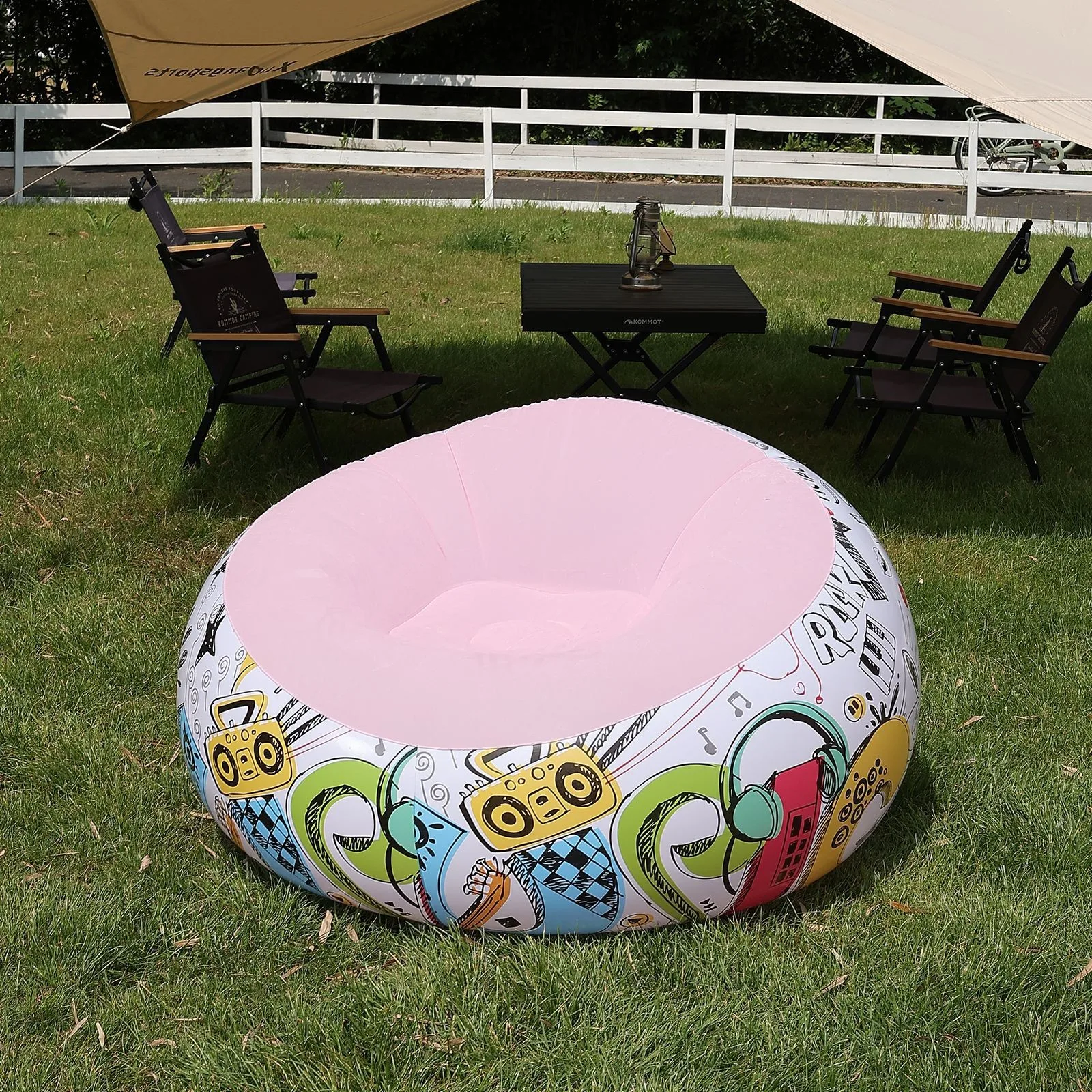 Portable Lazy Inflatable Sofa Chair Air Lounger for Living Room And TV Watching Comfortable Foldable Outdoor Seat Cushion