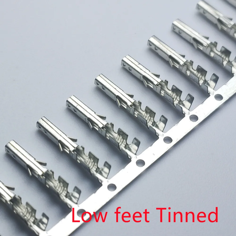 Aguja hembra para conector de ordenador 4P, 6P, 8P, 24P, carcasa macho/pie alto o bajo estañado, 300mm, 4,2 unidades/1 lote