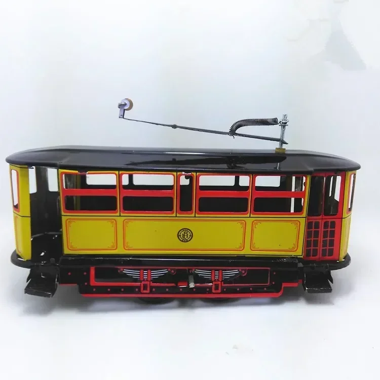 

[Funny] Adult Collection Retro Wind up toys Metal Tin The trolley toy Mechanical toy Clockwork toy figures model kids gift