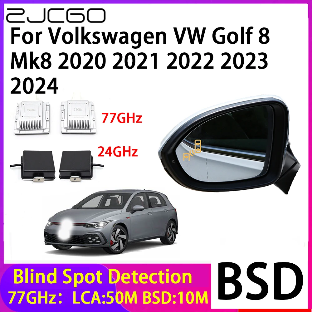 

ZJCGO Car Blind Spot Detection BSD Mirror Rear Radar Detection System for Volkswagen VW Golf 8 Mk8 2020 2021 2022 2023 2024