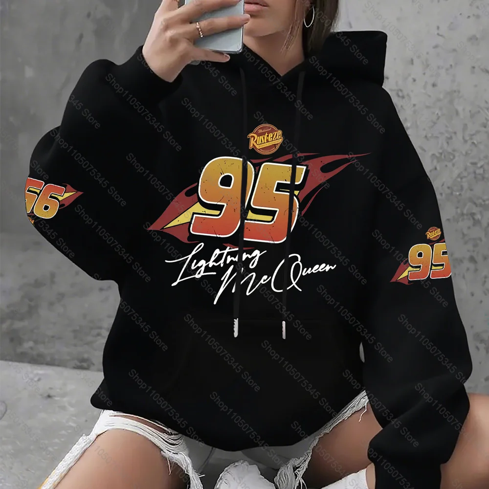 Disney Cars Film Saetta McQueen Fodera in pile Cappotto invernale caldo Unisex Retro Street Y2K Moda casual Top Abbigliamento