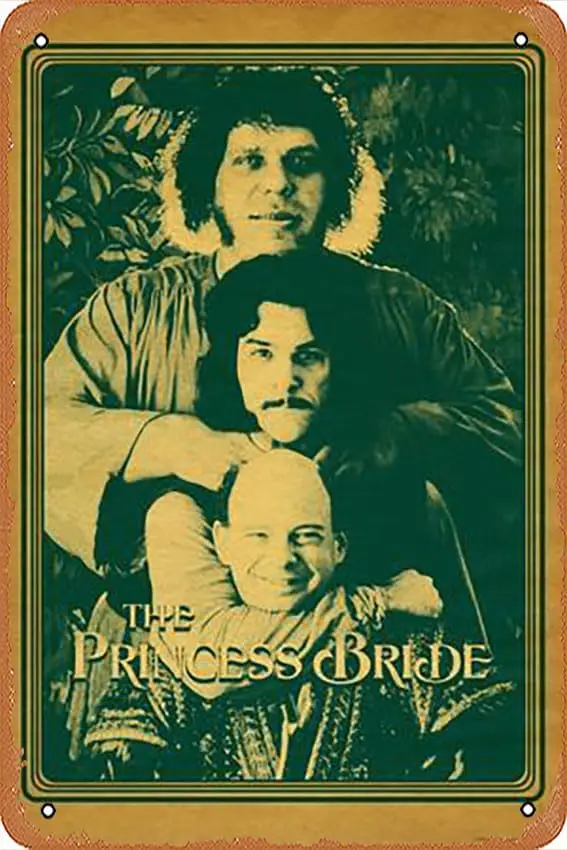 Y1, Letrero Metálico de Metal - Placa Metálica con Diseño de Los Personajes de La Novia de Princesa: Vizzini, Inigo Montoya y Fezzik, Decoración de Pared para Cafetería, Bar, Hogar, ligu
