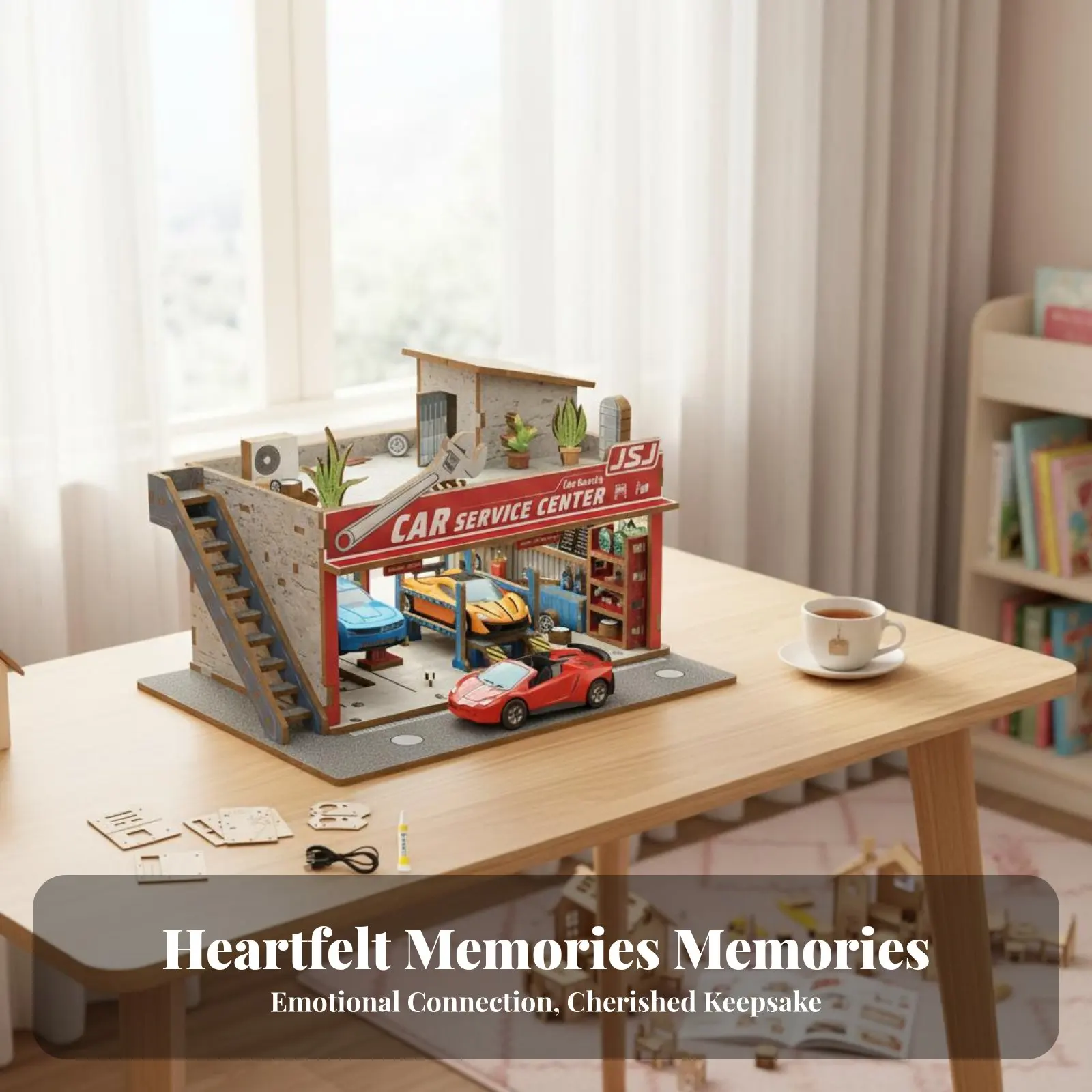 

DIY Wooden Building Model Easy to Assemble DIY Miniature Building Kit Miniature Scene Assembly Kit Highly Detailed for Teens