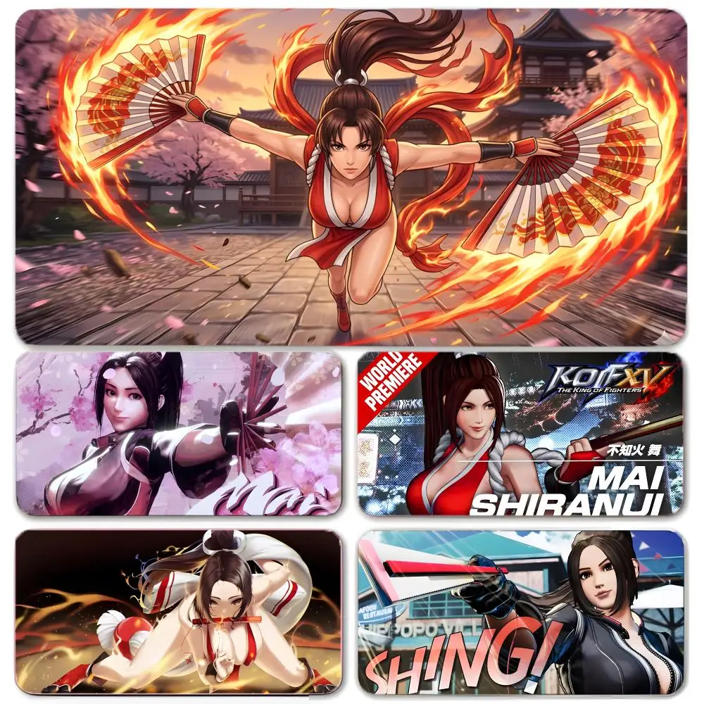 Fighting Game T-The King Of Fighters Mouse Pad Large Gaming Mousepad with Thick Stitched Edge Non-Slip Desk Mat