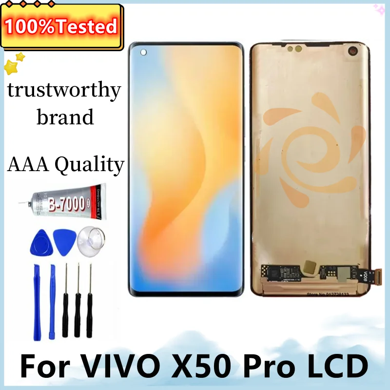 100% Tested TFT For VIVO X50 Pro LCD Display Touch Screen Digitizer Assembly Repair Parts For vivo X50 Pro Plus LCD