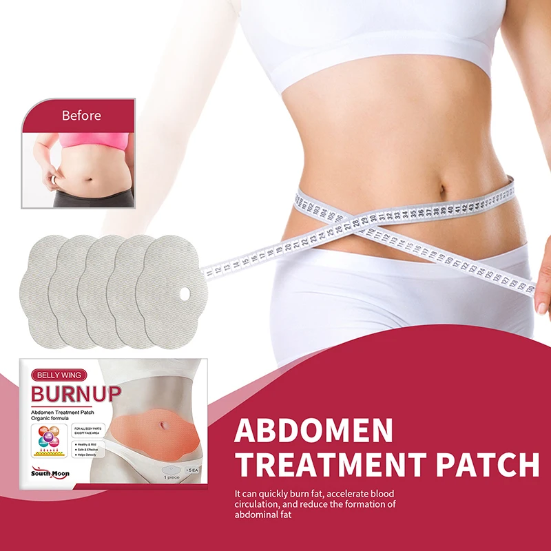 

5pcs/lot Belly Slim Patch Abdomen Slimming Fat Burning Navel Stick Weight Loss Slimer Tool Wonder Hot Quick Slimming Patch