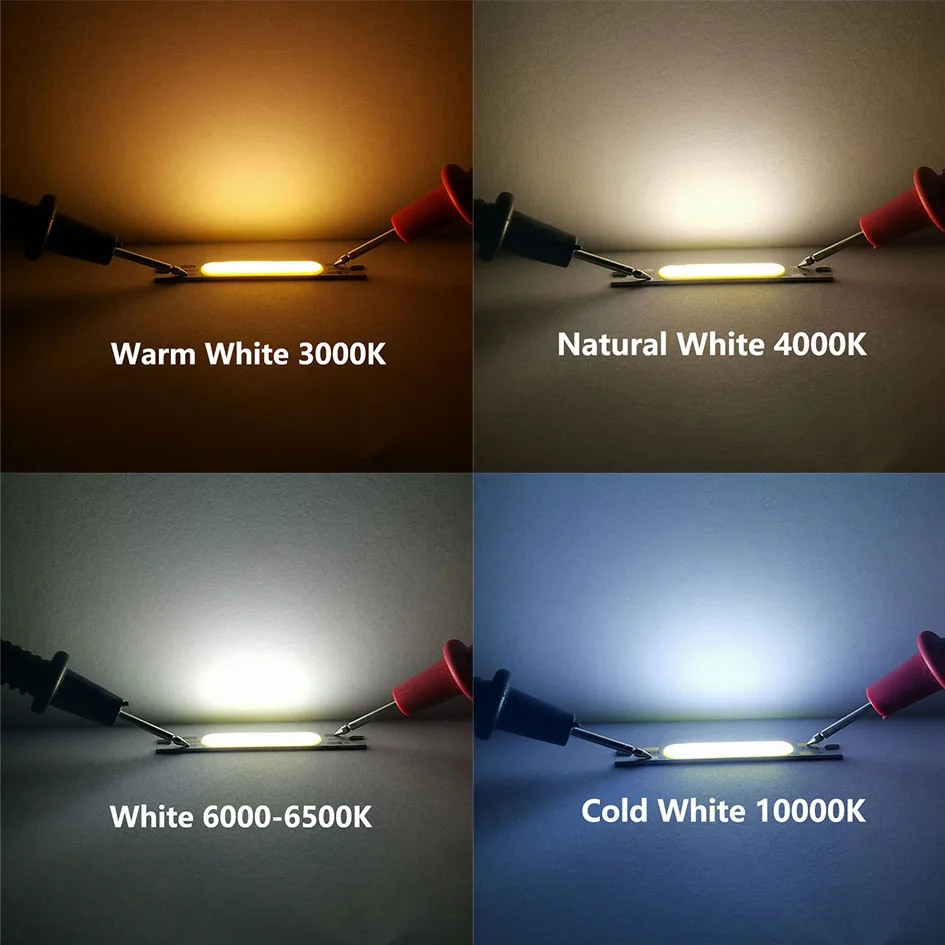 1000 buah 1W 300mA COB LED keping lampu 3V 9V 12V 15V 17V untuk senter lampu dinding lampu LED tabung DIY