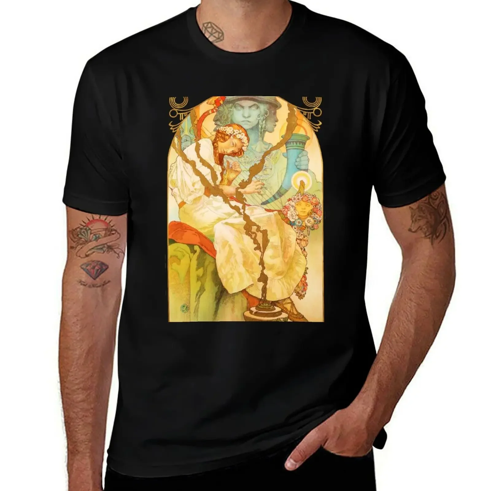 The Slav Epic (1928), Alphonse Mucha Art Nouveau - HIGH DEFINITION T-Shirt quick drying plus sizes heavy weight t shirts for men