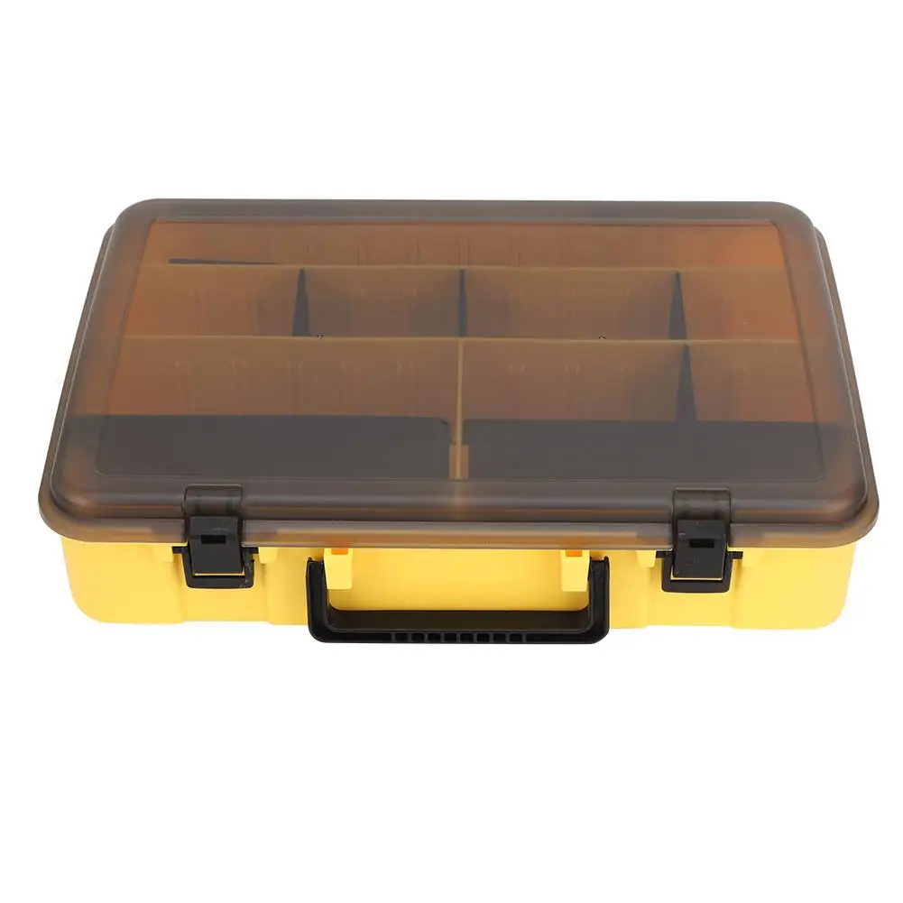 Large Capacity Single Layer Fishing Tackle Box Plastic Lure Bait Storage Case Container with Interlayer Board
