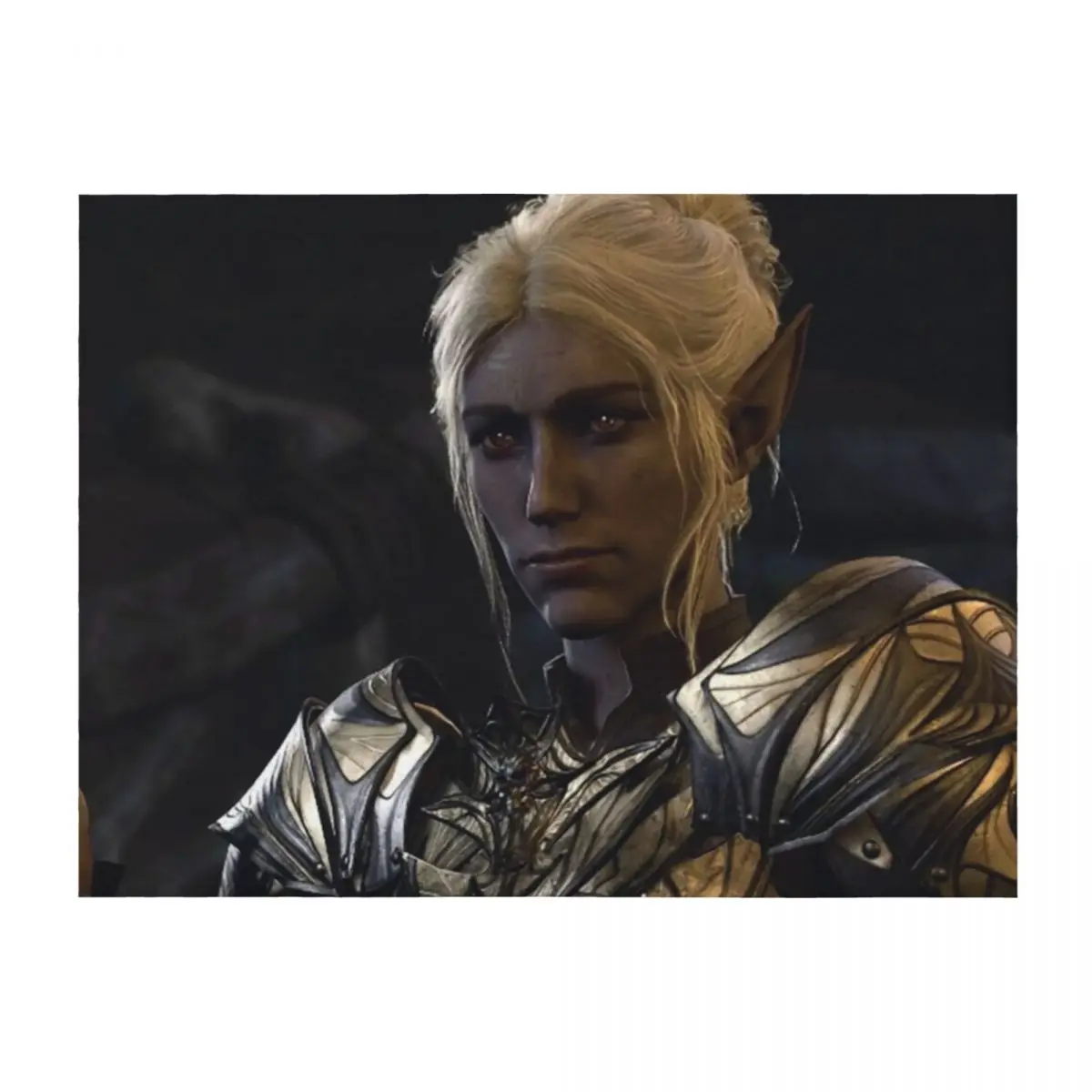 

Minthara the Drow Elf Oathbreaker Paladin Adventurer first meeting Throw Blanket Polar blankets and throws Bed Blankets