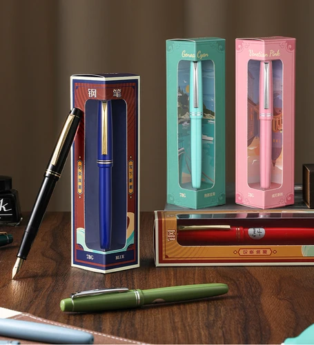 Imagen 2 del producto Pluma estilográfica Pilot 78G Premium, pluma de caligrafía blanca marfil con punta chapada en oro de 22 quilates, perfecta para diario, toma de notas y firma