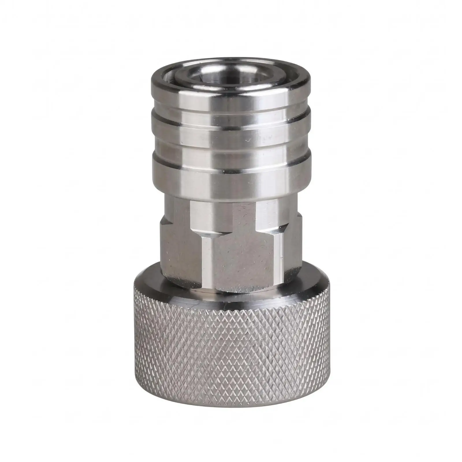 Stainless Stainless Steel Tubing Adapter Knurled Grip Rapid-Connect Hose Fitting