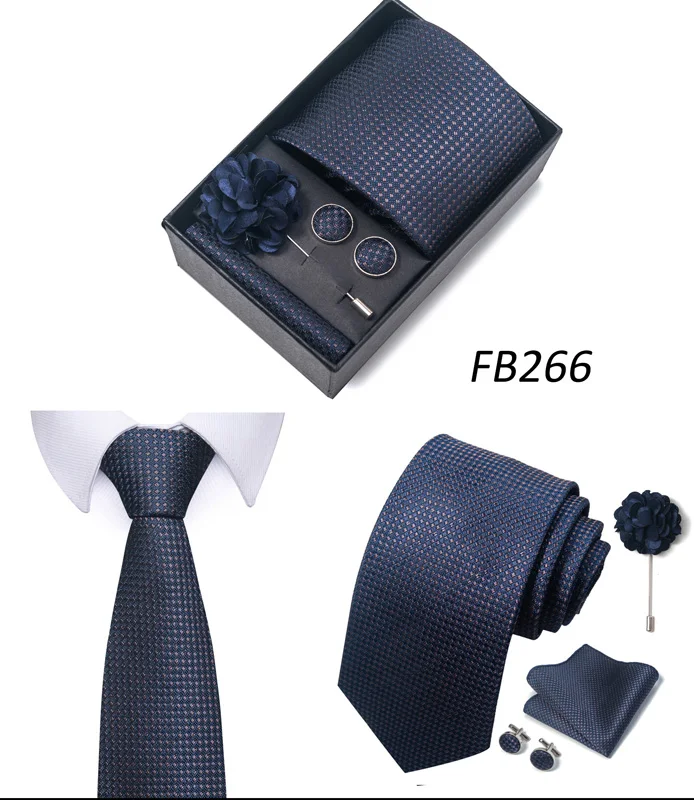 Neue Designer Blau Rot Grün Paisley Krawatten Für Männer Hochzeit Party Krawatte Luxus Krawatte Einstecktuch Cufllink Brosche Set – Detail 5