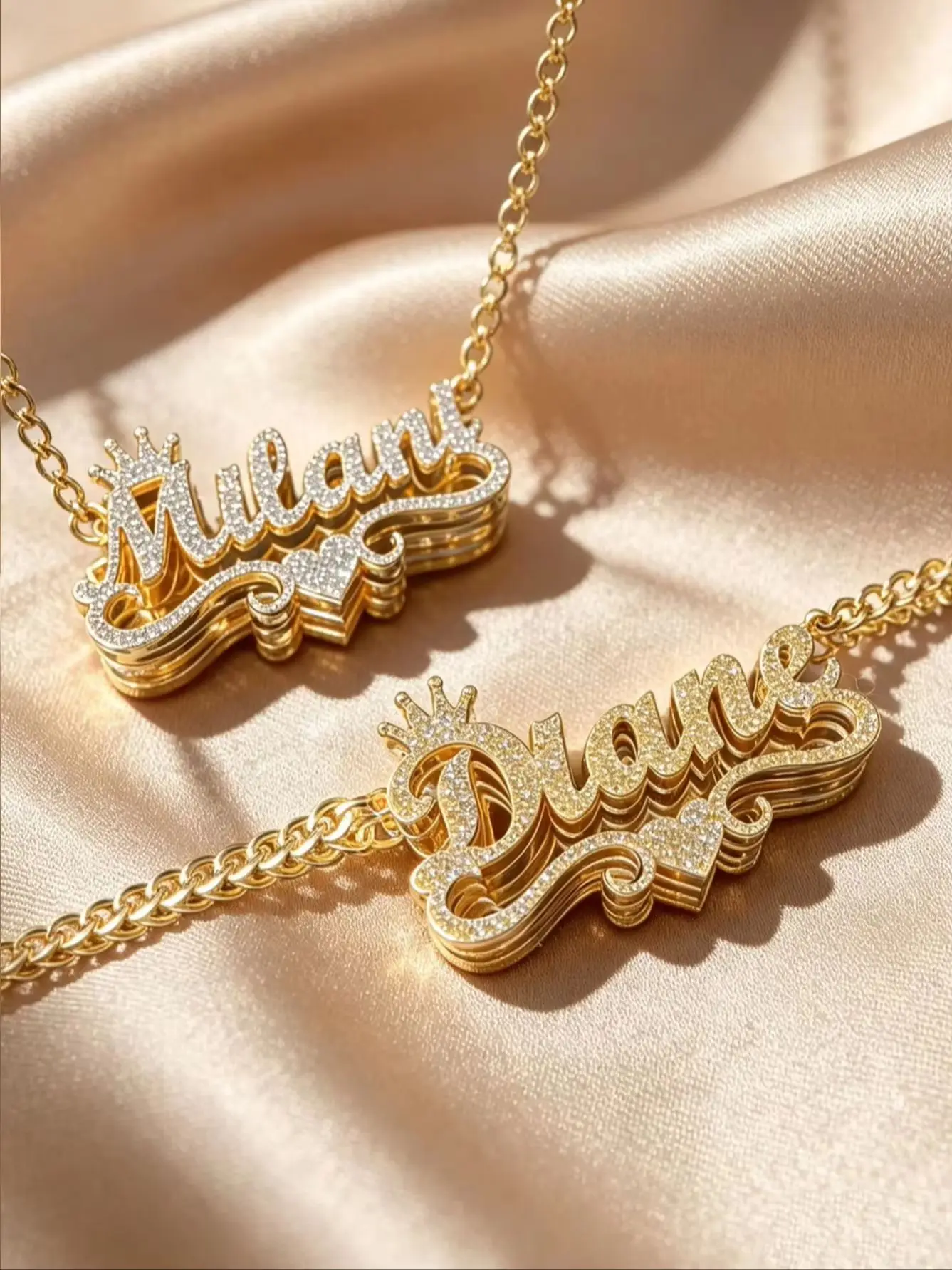 Custom Women's Name Necklace, 45cm Adjustable Length, Gift Box Included