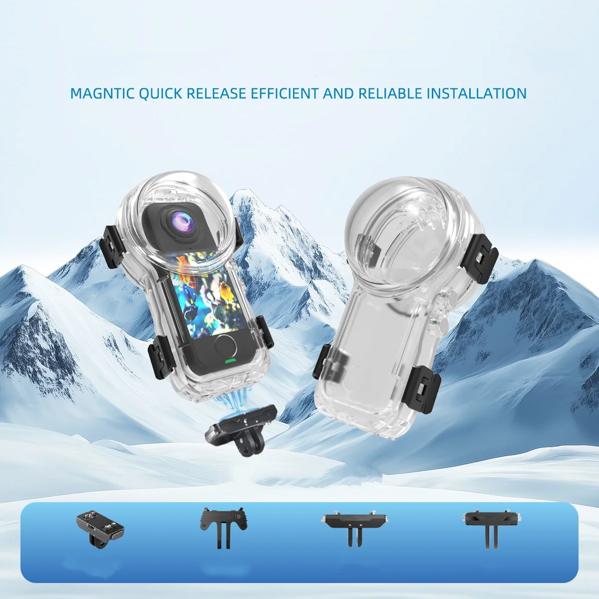 Invisible Dive Case For Insta360 X4 Air, Underwater 50M Waterproof Diving Housing Cover Protective Shell for Camera Accessories