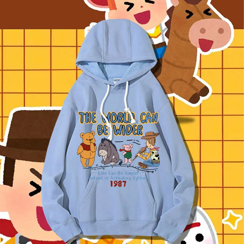 Toy Story anime collaboration hoodie, female hoodie, autumn three eyed teddy, strawberry bear, peripheral clothing for children