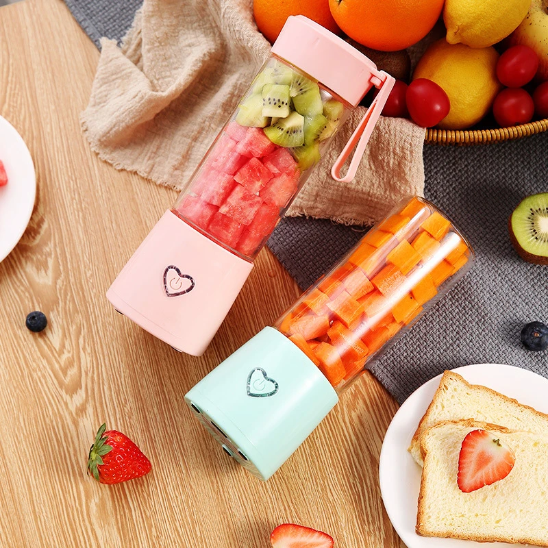 Licuadora de batidos portátil, Mini exprimidores, taza exprimidora recargable por USB, 6 cuchillas, máquina de jugo multifunción para batidos y batidos