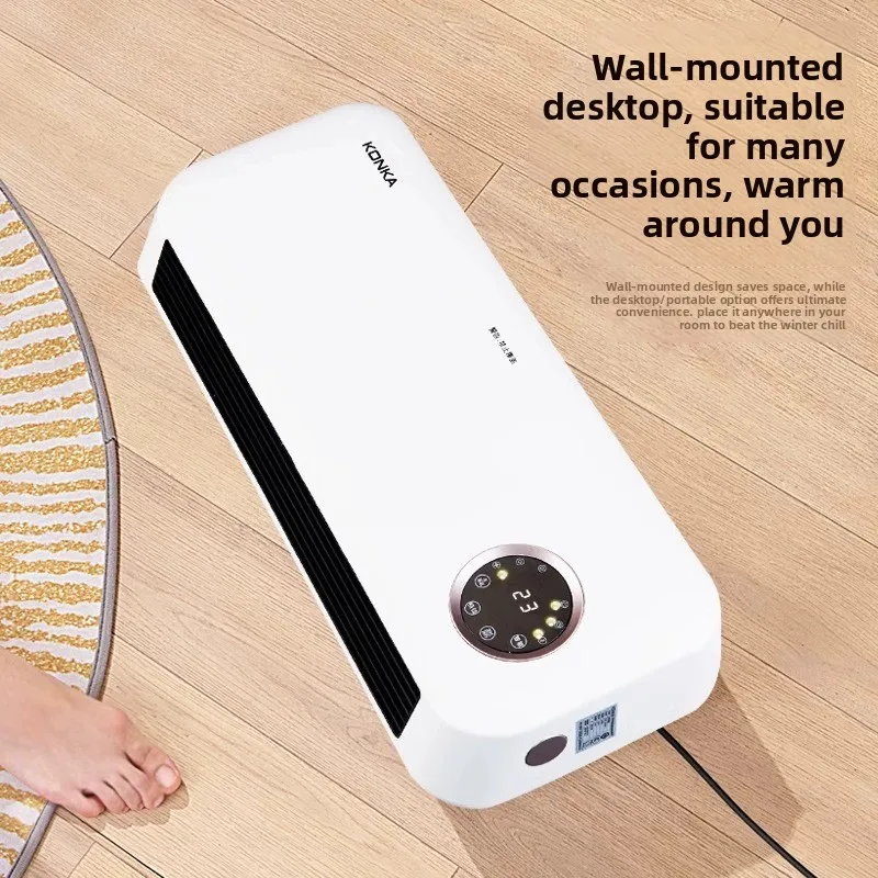 

2200W Wall-Mounted Bathroom Heater, IPX4 Waterproof Fast Heating with Remote Control, 12H Timer, 3 Modes, Clothes-Drying Rack
